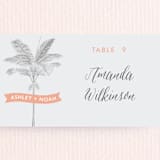 "Palm" - Place Cards in Salmon by Lauren Chism - Detail