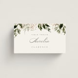 "Grace" - Place Cards in Porcelain by Leah Bisch - Front with Free Guest Printing