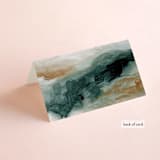 "Sunset Waves" - Place Cards in Marine by Nicoletta Savod - Folded Back of Card