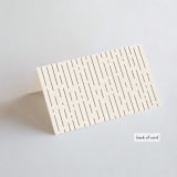 "The Manor" - Place Cards in Buff by Pixel and Hank - Folded Back of Card