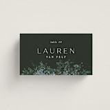 "Juniper" - Place Cards in Emerald by Kate Ahn - Front with Free Guest Printing