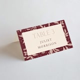 "Moment" - Place Cards in Rose by Erin German - Folded with Free Guest Printing