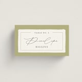 "Aspen" - Place Cards in Lake by Robert and Stella - Front with Free Guest Printing