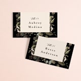 "Peonies & Sage" - Place Cards in Fawn by Susan Moyal - Front with Free Guest Printing