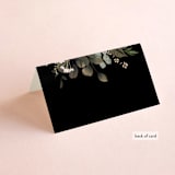 "Peonies & Sage" - Place Cards in Fawn by Susan Moyal - Folded Back of Card