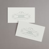 "Chantilly" - Place Cards in Emerald by Kimberly Morgan - Front with Free Guest Printing
