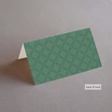 "Chantilly" - Place Cards in Emerald by Kimberly Morgan - Folded Back of Card