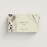 "Linen and Cloth" - Place Cards in Almond by Peony Rose Design - Front with Free Guest Printing