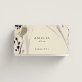 "Linen and Cloth" - Place Cards in Almond by Peony Rose Design - Folded with Free Guest Printing