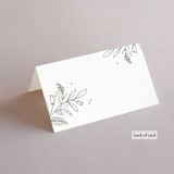 "Simple Crest" - Place Cards in Sage by Kristen Smith - Folded Back of Card