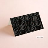 "Encapsulated" - Place Cards in Black Tie by Hooray Creative - Folded Back of Card