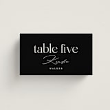 "Photographie" - Place Cards in Noir by Christie Garcia - Front with Free Guest Printing
