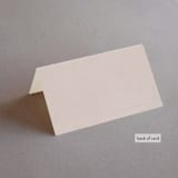 "Chalk Floral" - Place Cards in Dove by Olivia Kanaley Inman - Folded Back of Card