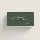 "Flip" - Place Cards in Forest by Kelly Schmidt - Folded with Free Guest Printing