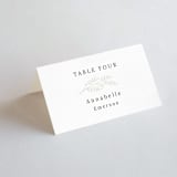 "leafy wreath" - Place Cards in Taupe by Ghazal Ali - Folded with Free Guest Printing