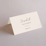 "Splendid" - Place Cards in Ecru by Sandra Picco Design - Folded with Free Guest Printing