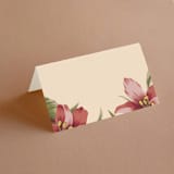 "Tropical Flowers" - Place Cards in Sunrise by Jennifer Holbrook - Blank front