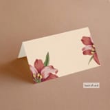 "Tropical Flowers" - Place Cards in Sunrise by Jennifer Holbrook - Folded Back of Card