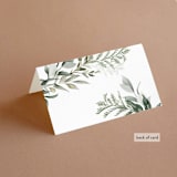 "More Than Words" - Place Cards in Bridal White by Design Lotus - Folded Back of Card