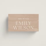 "Getaway" - Place Cards in Snow by Erin L. Wilson - Front with Free Guest Printing