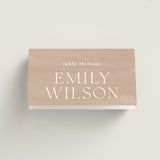"Getaway" - Place Cards in Snow by Erin L. Wilson - Folded with Free Guest Printing