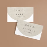 "Arched" - Place Cards in Carnation by Brianne Larsen - Front with Free Guest Printing