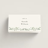 "Monogramed Arch" - Place Cards in Mojito by Susan Moyal - Folded with Free Guest Printing