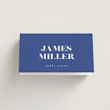 "Centro" - Place Cards in Marseille Bleu by Up Up Creative - Folded with Free Guest Printing