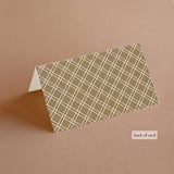 "Understated Elegance" - Place Cards in Buttercream by Brandy Folse - Folded Back of Card