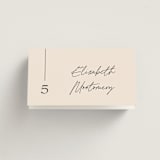 "Modern Aligned" - Place Cards in Creampuff by Carolyn MacLaren - Folded with Free Guest Printing
