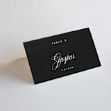 "schiacciata" - Place Cards in Black Dahlia by chocomocacino - Folded with Free Guest Printing