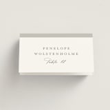 "Overlay" - Place Cards in Dove by Meggy Masters - Folded with Free Guest Printing