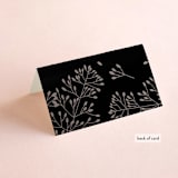 "Black-Tie" - Place Cards in Noir by Benita Crandall - Folded Back of Card