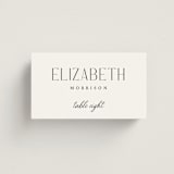 "Bold Elegance" - Place Cards in Snow by Katherine Moynagh - Front with Free Guest Printing