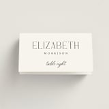 "Bold Elegance" - Place Cards in Snow by Katherine Moynagh - Folded with Free Guest Printing
