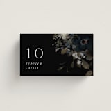 "Vintage Botanical" - Place Cards in Midnight by Grace Kreinbrink - Front with Free Guest Printing