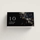 "Vintage Botanical" - Place Cards in Midnight by Grace Kreinbrink - Folded with Free Guest Printing