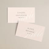 "Classic Lux" - Place Cards in Blush by Stacey Day - Front with Free Guest Printing