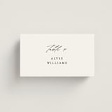 "Delicate Script" - Place Cards in Cotton by Angela Thompson - Front with Free Guest Printing