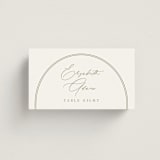 "Amelia" - Place Cards in Olive by Kristie Kern - Front with Free Guest Printing