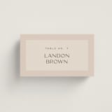 "Salted" - Place Cards in Blush by Pixel and Hank - Front with Free Guest Printing