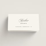 "Simply Classic" - Place Cards in Ebony by Laura Hamm - Folded with Free Guest Printing