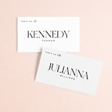 "Carino" - Place Cards in Brise by Pati Cascino - Front with Free Guest Printing