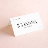 "Carino" - Place Cards in Brise by Pati Cascino - Folded with Free Guest Printing