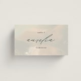 "Daybreak" - Place Cards in Dove by Olivia Kanaley Inman - Front with Free Guest Printing