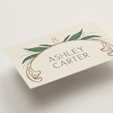 "Charming" - Place Cards in Almond by GeekInk Design - Detail