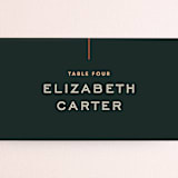 "Top to Bottom" - Place Cards in Evergreen by Kindred Fields - Detail