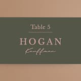 "Simple Type" - Place Cards in Olive Branch by Stacey Meacham - Detail