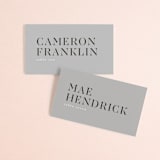 "Show" - Place Cards in Dove Gray by Up Up Creative - Front with Free Guest Printing