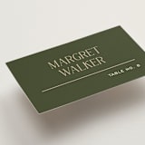 "Martini" - Place Cards in Olive by Pixel and Hank - Detail